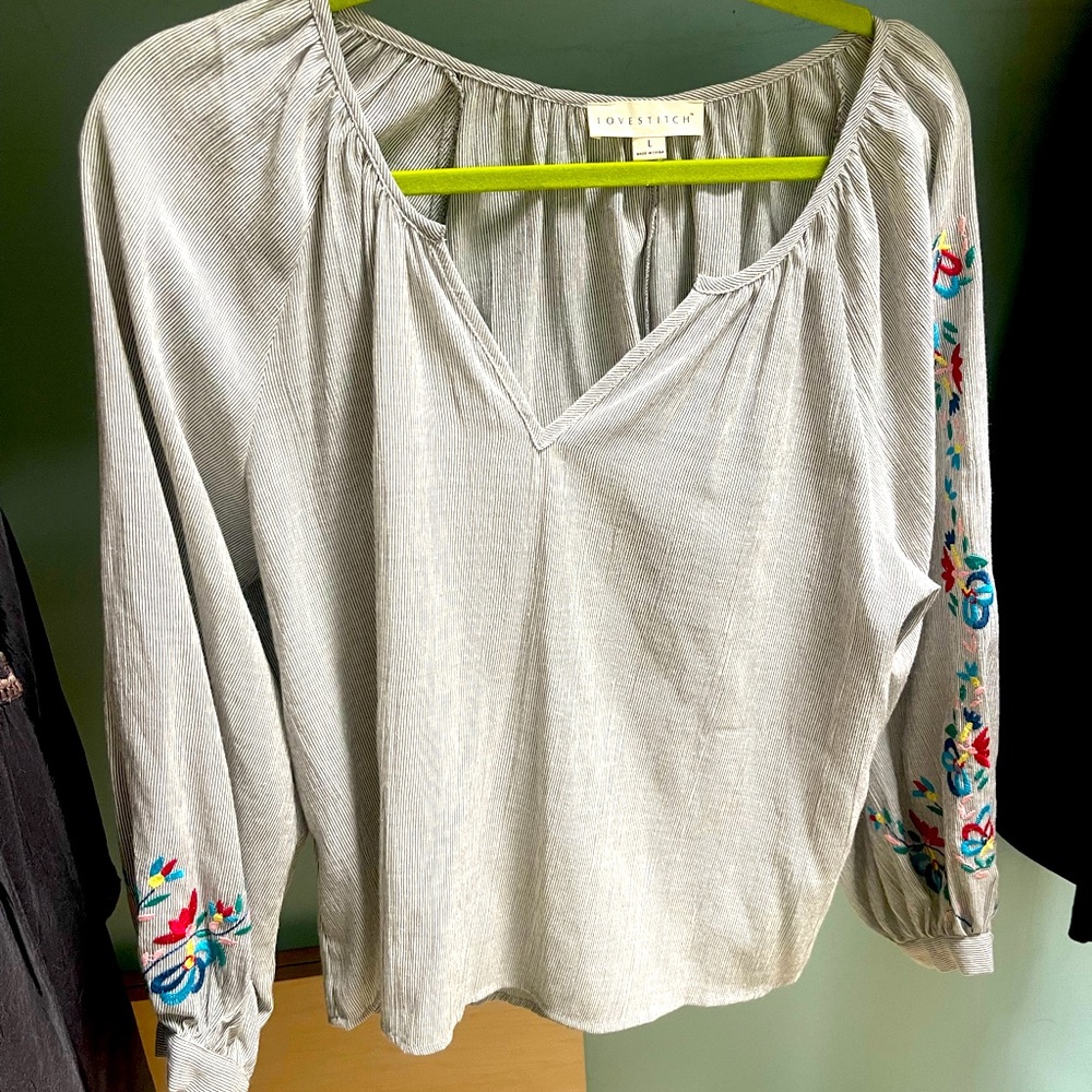 LoveStitch embroidered cotton tunic.